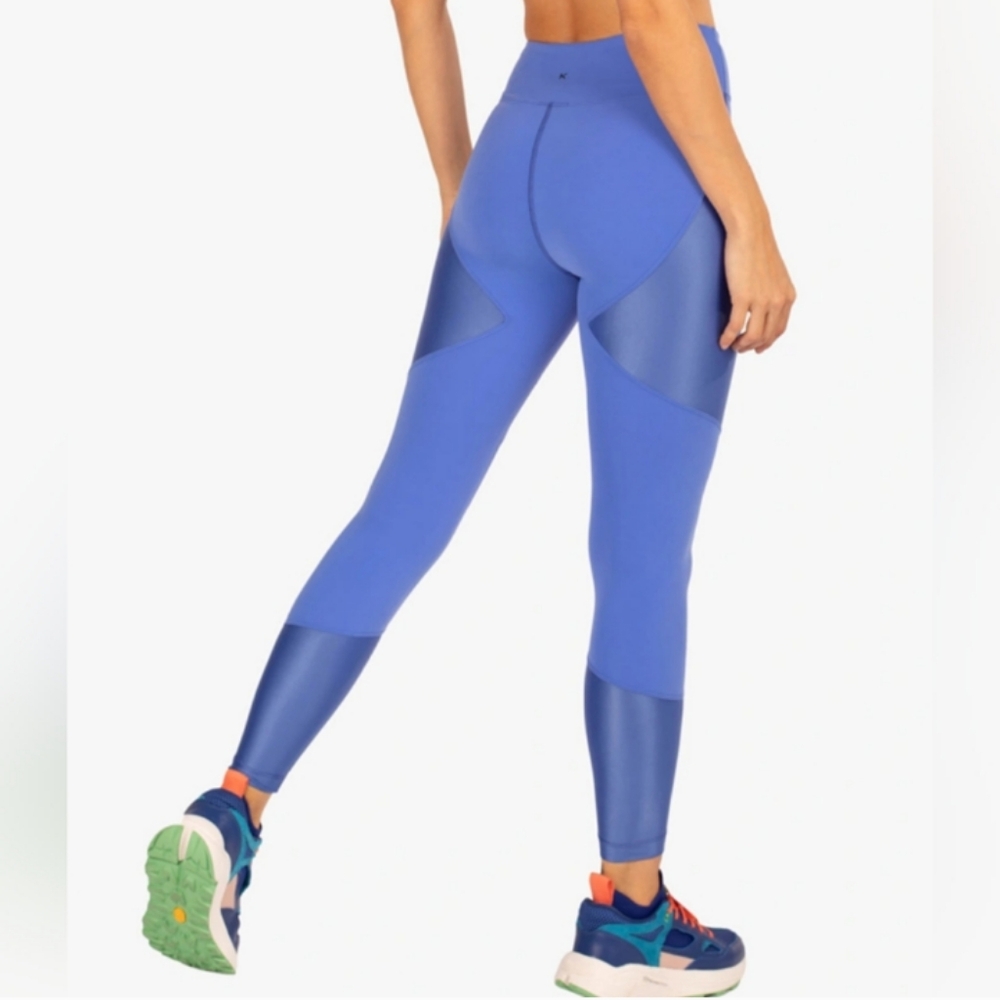 NWT KORAL Forge Blackout High Rise Leggings Amparo Blue SIZE MEDIUM